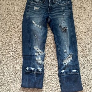 Buckle black dark wash ankle skinny jean